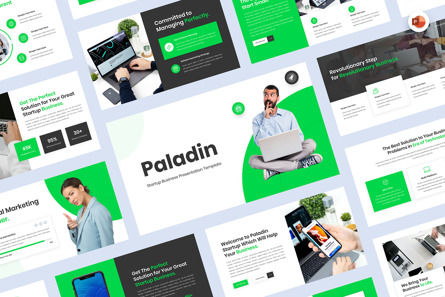 Paladin - Startup Business PowerPoint Template, PowerPoint Template, 13801, Business — PoweredTemplate.com
