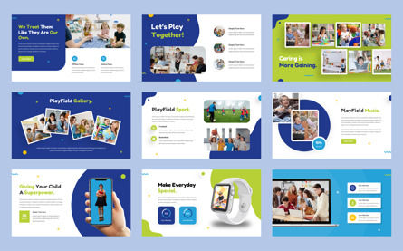 PlayField - Kid's Academy PreSchool Google Slide, Diapositive 4, 13802, Education & Training — PoweredTemplate.com