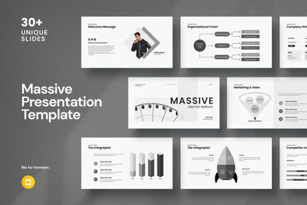 Massive Presentation Template, Google Presentaties-thema, 13803, Bedrijf — PoweredTemplate.com