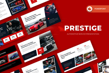 Prestige - Automotive Service PowerPoint, Modello PowerPoint, 13810, Lavoro — PoweredTemplate.com
