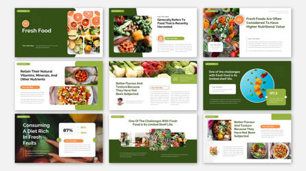 Fresh Food Health Care Presentation Powerpoint Template, Dia 2, 13820, Landbouw — PoweredTemplate.com