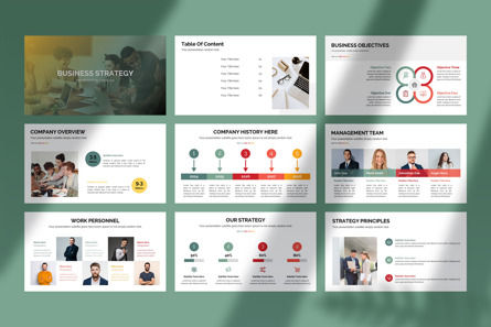 Business Strategy Template, PowerPoint模板, 13822, 商业 — PoweredTemplate.com