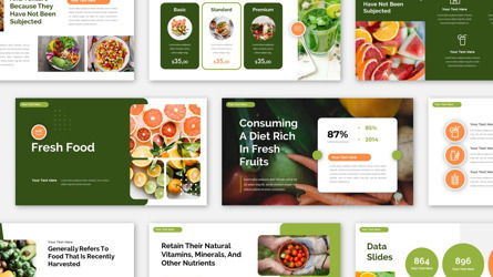 Fresh Food Health Care Presentation Google Slides Template, Deslizar 6, 13825, Agricultura — PoweredTemplate.com