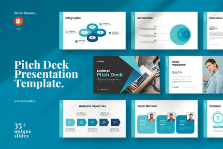 Pitch Deck PowerPoint Template, PowerPoint Template, 13836, Business — PoweredTemplate.com
