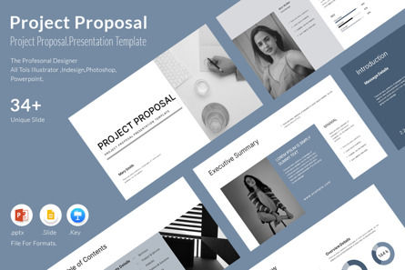 Project Proposal Template, Modele PowerPoint, 13837, Business — PoweredTemplate.com