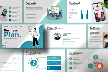 Business Plan PowerPoint Presentation Template, Modelo do PowerPoint, 13840, Negócios — PoweredTemplate.com