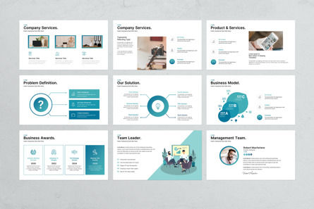 Business Plan PowerPoint Presentation Template, Dia 7, 13840, Bedrijf — PoweredTemplate.com