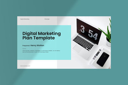 Digital Marketing Plan Powerpoint, スライド 3, 13847, ビジネス — PoweredTemplate.com