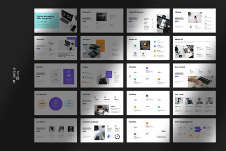 Digital Marketing Plan Googleslide, Diapositive 8, 13851, Business — PoweredTemplate.com