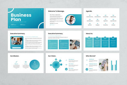 Business Plan PowerPoint Presentation Template, Slide 4, 13856, Concetti del Lavoro — PoweredTemplate.com