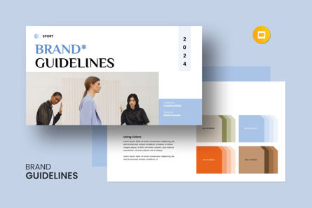Branding Guideline Google Slides Template, Theme Google Slides, 13858, Business — PoweredTemplate.com
