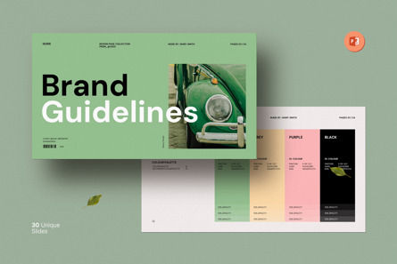 Brand Guidelines Presentation, PowerPoint Template, 13860, Business — PoweredTemplate.com