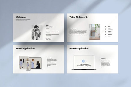 Branding Guideline PowerPoint Template, Slide 4, 13867, Bisnis — PoweredTemplate.com