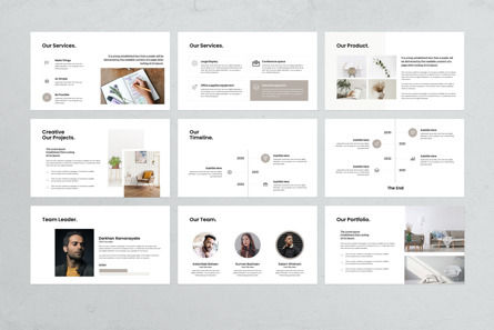 Minimal Presentation PowerPoint Template, Diapositiva 5, 13874, Conceptos de negocio — PoweredTemplate.com