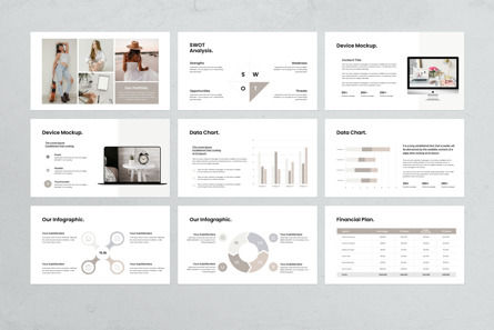 Minimal Presentation PowerPoint Template, Diapositiva 6, 13874, Conceptos de negocio — PoweredTemplate.com