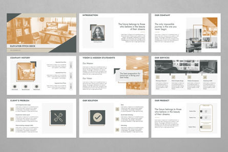 Elevator Pitch Deck PowerPoint Presentation Template, Diapositive 2, 13876, Business — PoweredTemplate.com