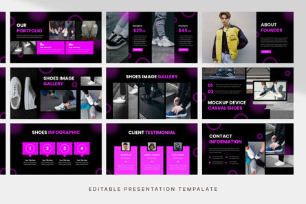 Casual Shoes Brand - PowerPoint Template, Diapositiva 4, 13881, Negocios — PoweredTemplate.com