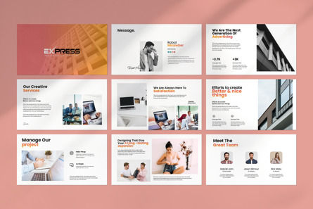 Express PowerPoint Template, Slide 5, 13884, Bisnis — PoweredTemplate.com