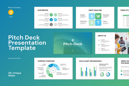 Pitch Deck Google Slides Template, Google Presentaties-thema, 13888, Bedrijf — PoweredTemplate.com