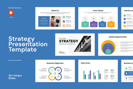 Business Strategy PowerPoint Template, PowerPoint Template, 13891, Business — PoweredTemplate.com
