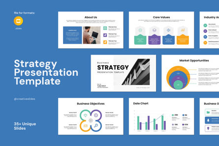 Business Strategy Google Slides Template, Google Presentaties-thema, 13899, Bedrijf — PoweredTemplate.com
