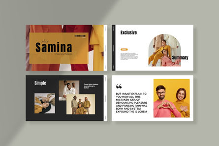 Samina Minimal Powerpoint Presentation, Slide 4, 13905, Business — PoweredTemplate.com