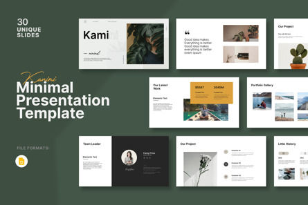 Kamini Minimal Googleslide Presentation, Google Slides Theme, 13906, Business — PoweredTemplate.com