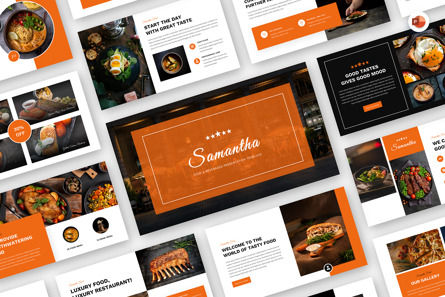 Samantha - Food Beverages Powerpoint, Modelo do PowerPoint, 13911, Food & Beverage — PoweredTemplate.com
