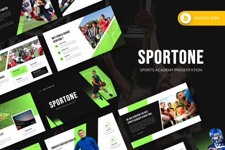 Sportone - Sports Academy Google Slide Template, Tema do Google Slides, 13913, Esportes — PoweredTemplate.com