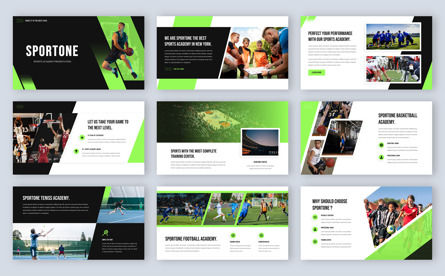 Sportone - Sports Academy Google Slide Template, Dia 2, 13913, Sport — PoweredTemplate.com