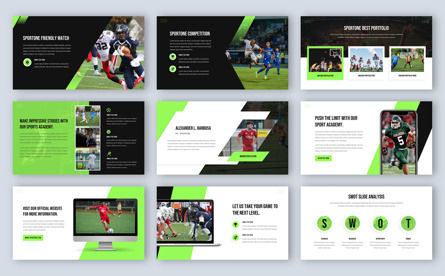 Sportone - Sports Academy Google Slide Template, Deslizar 4, 13913, Esportes — PoweredTemplate.com