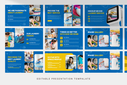 Laundry Service - PowerPoint Template, Diapositiva 3, 13914, Negocios — PoweredTemplate.com