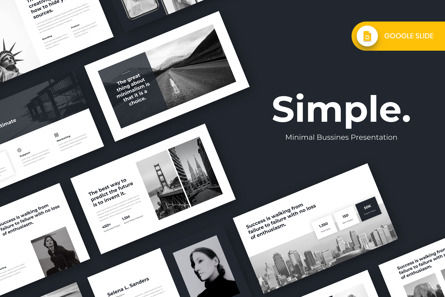 Simple - Minimal Google Slide Template, Google Presentaties-thema, 13922, Bedrijf — PoweredTemplate.com