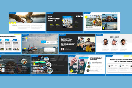 Fishing Community Presentation Google Slides Template, 幻灯片 4, 13924, 动物和宠物 — PoweredTemplate.com