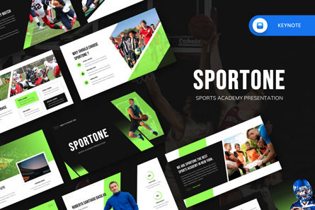 Sportone - Sports Academy Keynote Template, Modelo do Keynote da Apple, 13925, Esportes — PoweredTemplate.com