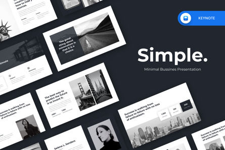 Simple - Minimal Keynote Template, Apple基調講演テンプレート, 13926, ビジネス — PoweredTemplate.com