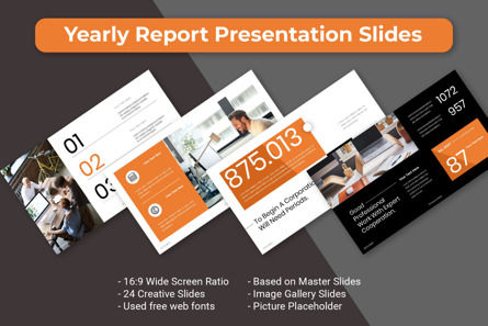 Yearly Report Annual Statistic Presentation Google Slides Template, Tema do Google Slides, 13928, Negócios — PoweredTemplate.com