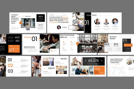 Yearly Report Annual Statistic Presentation Powerpoint Template, Slide 4, 13933, Business — PoweredTemplate.com