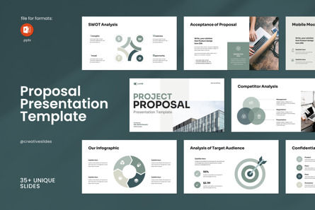 Project Proposal PowerPoint Template, Modello PowerPoint, 13936, Lavoro — PoweredTemplate.com