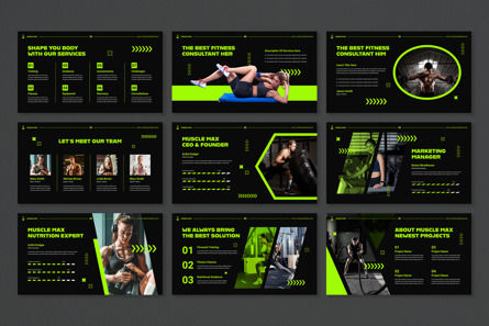 Gym Fitness Presentation Template, Slide 4, 13940, Business — PoweredTemplate.com