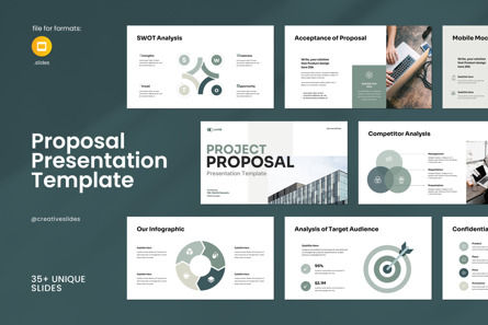 Project Proposal Google Slides Template, Google Presentaties-thema, 13948, Bedrijf — PoweredTemplate.com