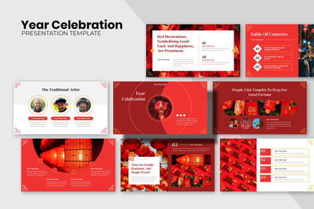 New Year Celebration Festival Presentation Powerpoint Template, Diapositive 2, 13952, Art & Entertainment — PoweredTemplate.com