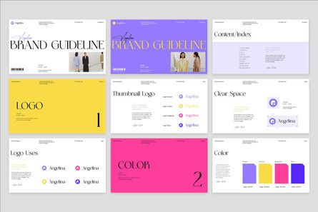 Angelina Brand Guideline Template, Diapositive 6, 13967, Business — PoweredTemplate.com