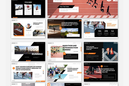Running Athlete Sport Presentation Keynote Template, スライド 5, 13974, 健康＆レクリエーション — PoweredTemplate.com