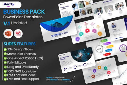 Business Pack PowerPoint Presentation Template V 1 Stavrty, Modello PowerPoint, 13975, Lavoro — PoweredTemplate.com