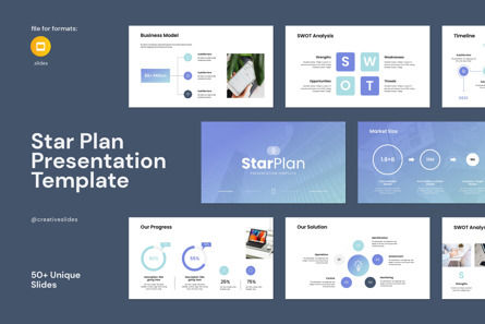 Star Plan Google Slides Presentation Template, Google 슬라이드 테마, 13977, 비즈니스 — PoweredTemplate.com