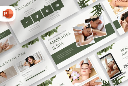 Massages and Spa Center - PowerPoint Template, PowerPoint Template, 13979, Business — PoweredTemplate.com