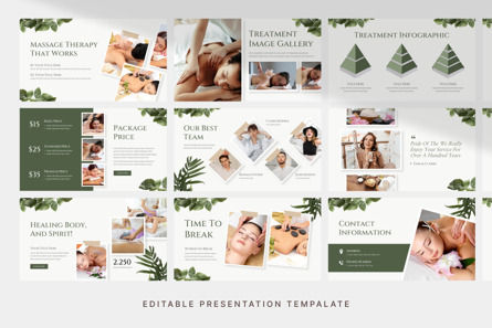 Massages and Spa Center - PowerPoint Template, Slide 3, 13979, Lavoro — PoweredTemplate.com