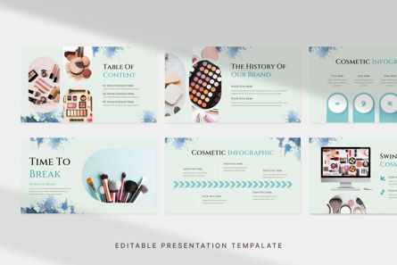 Watercolored Cosmetics Brand - PowerPoint Template, Slide 2, 13980, Art & Entertainment — PoweredTemplate.com