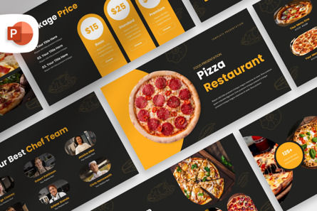 Pizza Restaurant - PowerPoint Template, Templat PowerPoint, 13982, Bisnis — PoweredTemplate.com